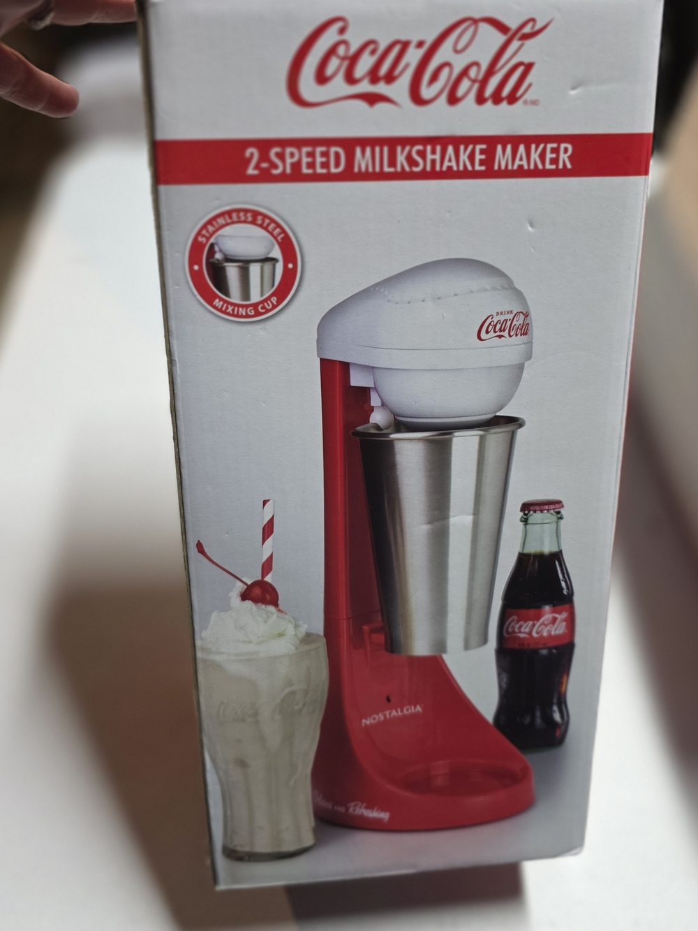 Coca Cola Red and White 2-Speed Milkshake Maker